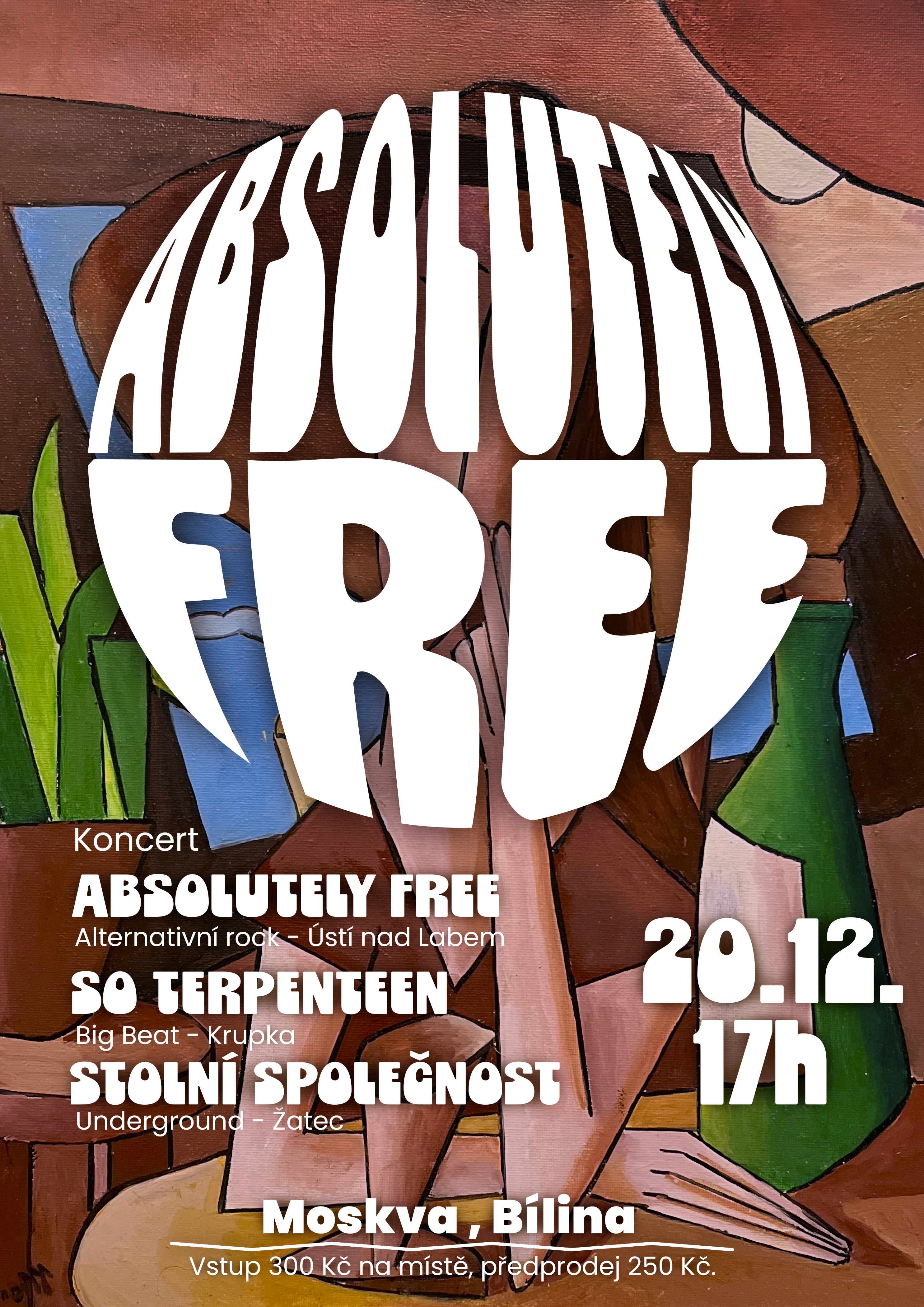 Plakát koncertu Moskva